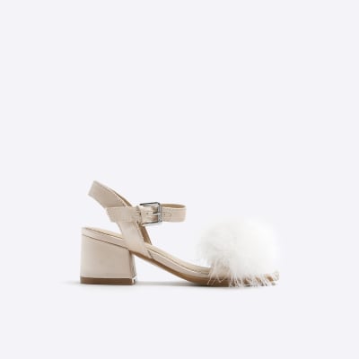 Fluffy best sale heeled sandals