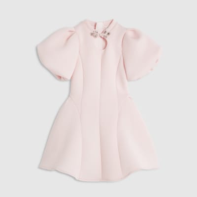 Girls Pink Frogging Premium Dress
