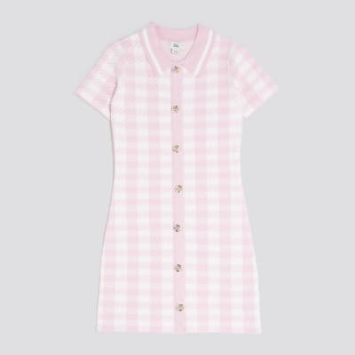 Girls Pink Gingham School Dress NEW** Pink Gingham Summer School