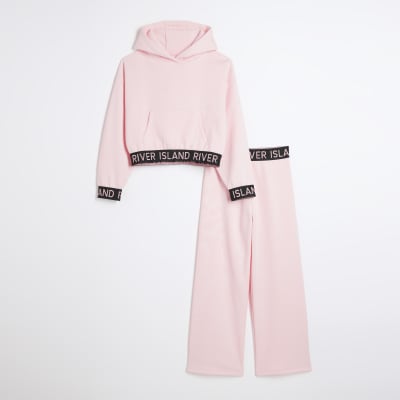 River island pink hoodie sale