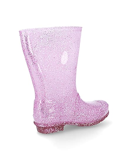 360 degree animation of product Girls pink glitter welly frame-13