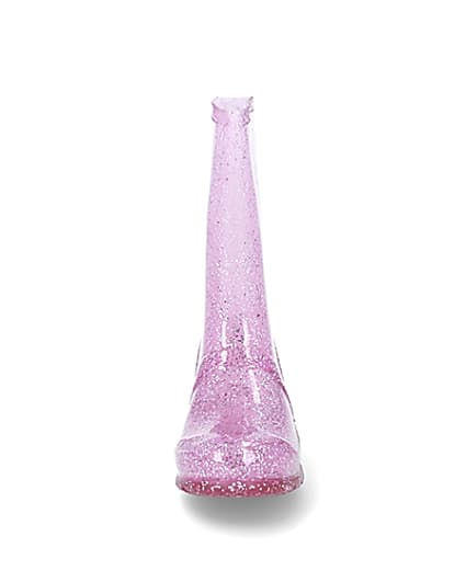 360 degree animation of product Girls pink glitter welly frame-21