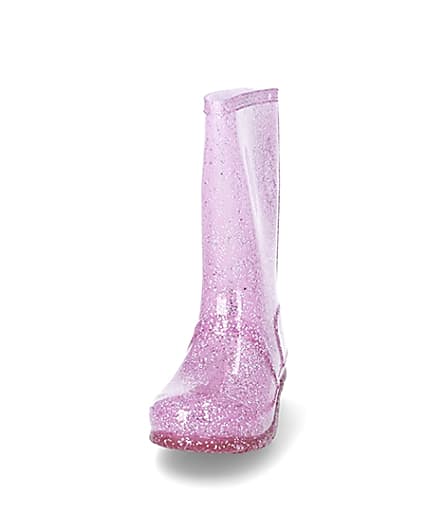 360 degree animation of product Girls pink glitter welly frame-22
