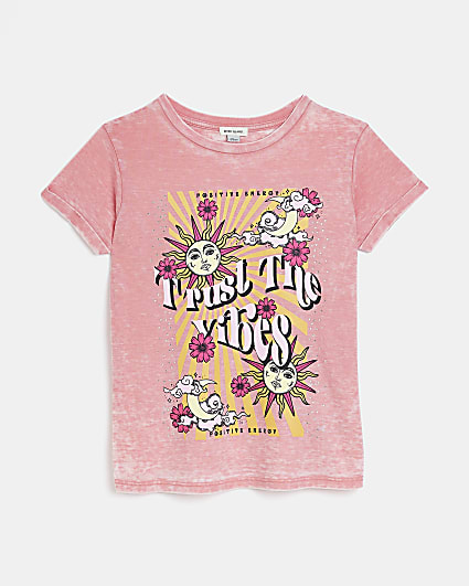 Girls pink graphic t-shirt