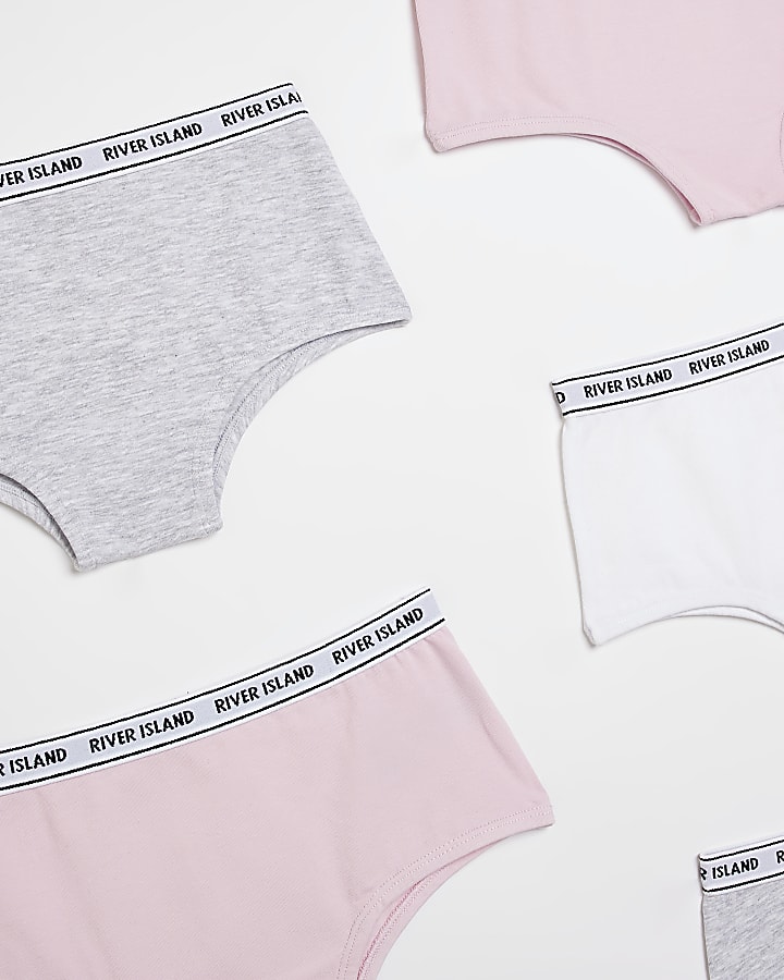 Girls pink hipster brief 5 pack