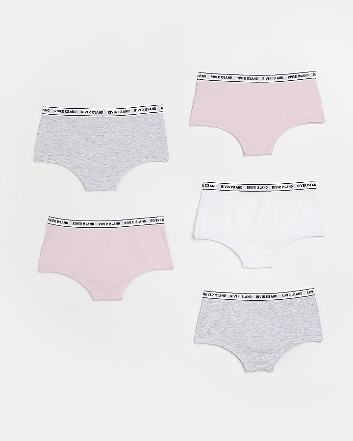 Girls pink hipster brief 5 pack