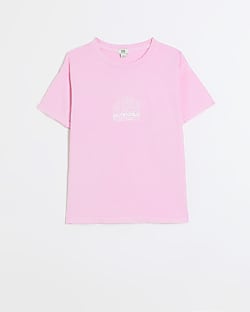 Girls Pink Hollywood graphic t-shirt