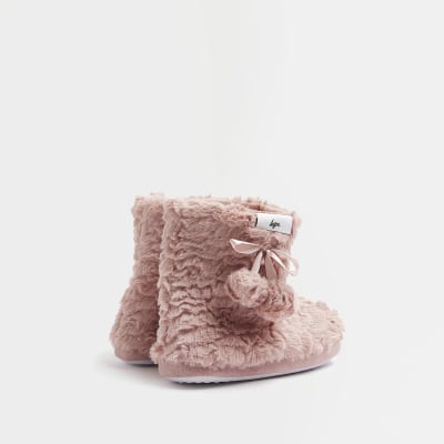 fluffy boot slippers womens