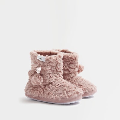 fluffy boot slippers womens