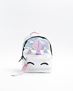 Girls Pink HYPE Holographic Unicorn Backpack