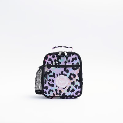 Girls Pink HYPE Rainbow Animal Print Lunchbox