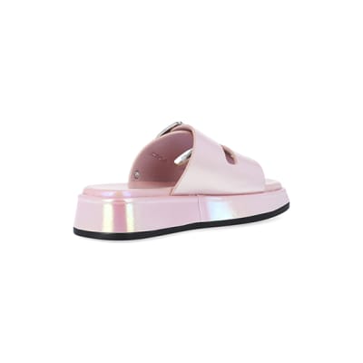 River island hot sale pink sliders