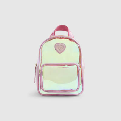 Girls Pink Jelly Printed Backpack