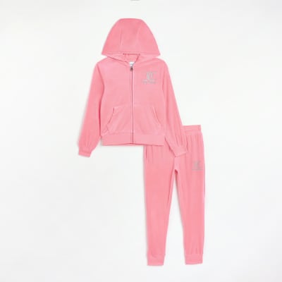river island velour tracksuit