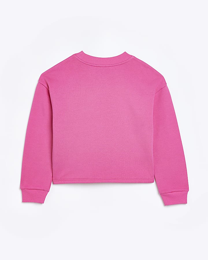 Girls pink long sleeve sweatshirt