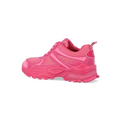 River island pink on sale trainers