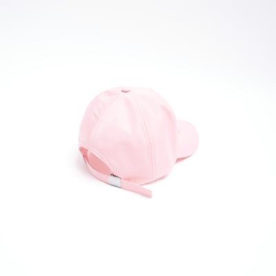 Girls pink monogram cap