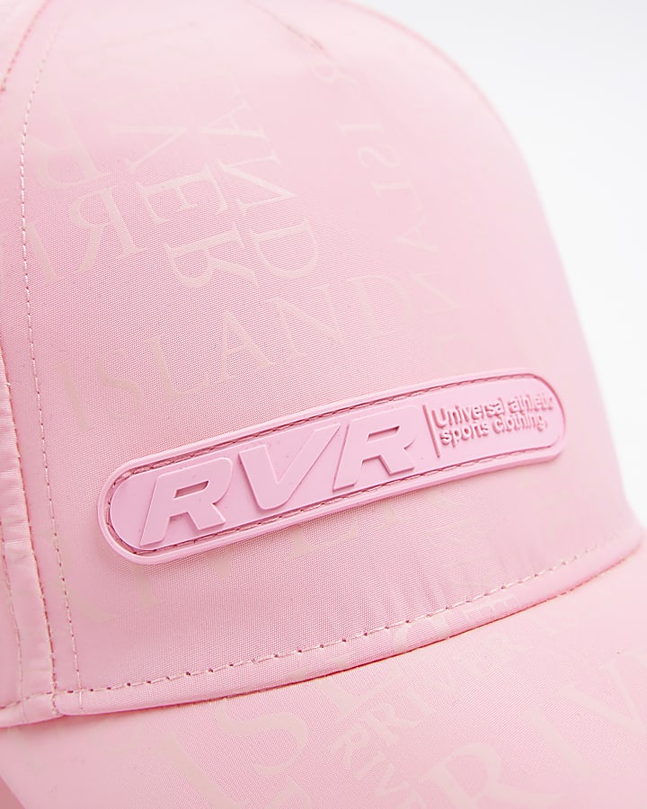 Girls pink monogram cap