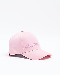 Girls pink monogram cap