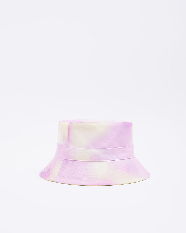 Girls pink ombre reversible bucket hat