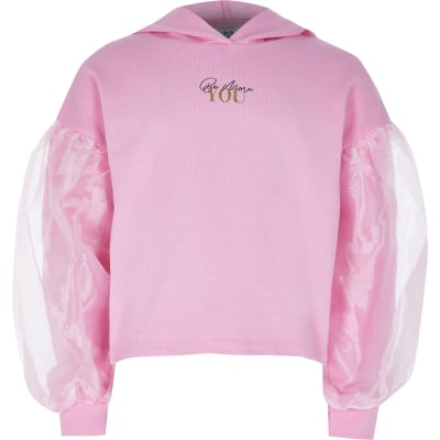 pink hoodie river island