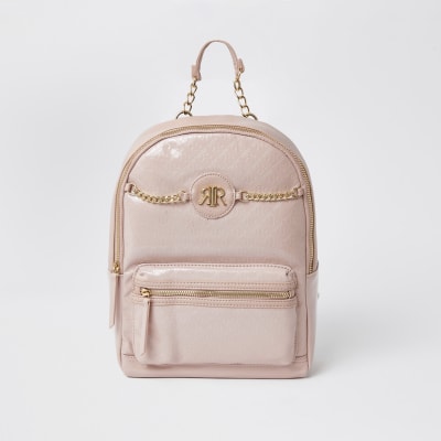 river island pink backpack