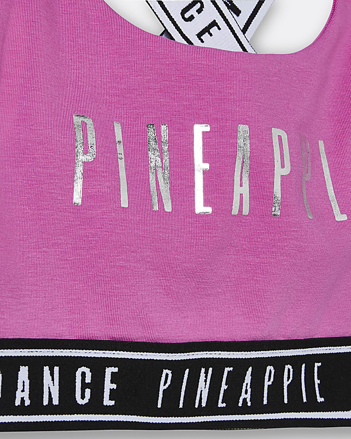 Girls pink Pineapple crop top