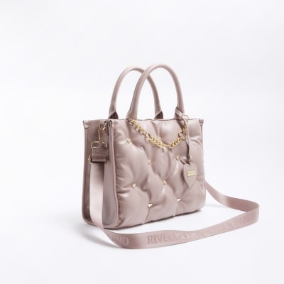 River island pink store tote bag