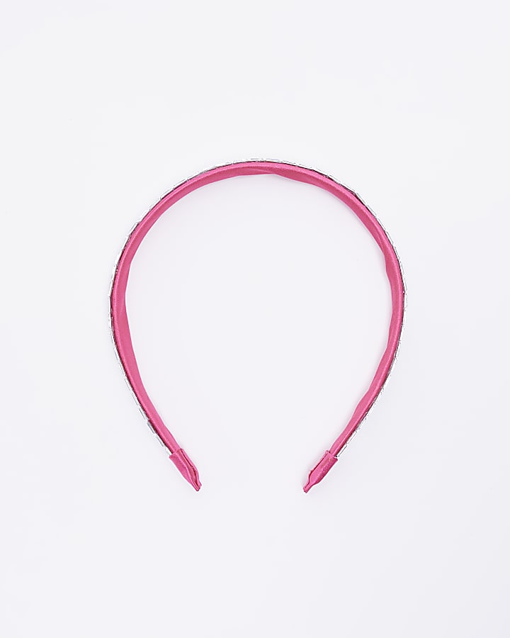 Girls Pink Rhinestone embellished Headband