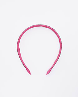 Girls Pink Rhinestone embellished Headband
