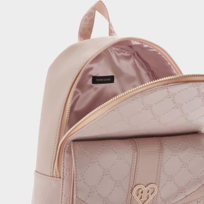 River island pink backpack sale