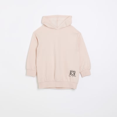 Pink hoodie river island sale