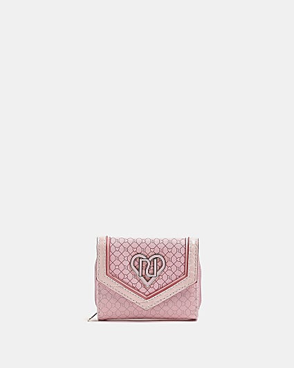 Girls pink RI monogram purse
