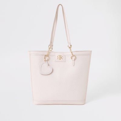 river island pink tote bag