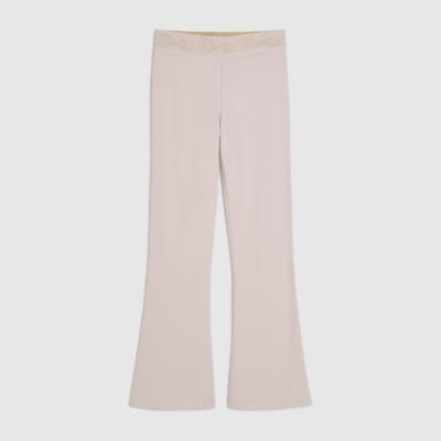 Girls Pink RI Scripty Flared Leggings