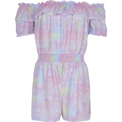 girls pink playsuit