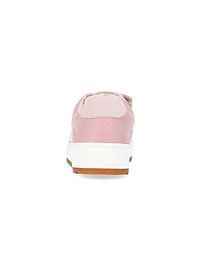 360 degree animation of product Girls pink RI velcro plimsoles frame-9