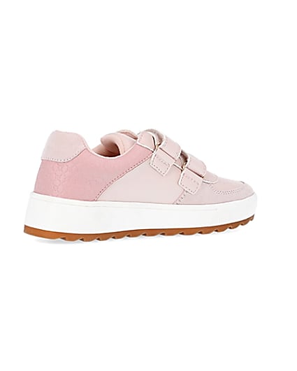360 degree animation of product Girls pink RI velcro plimsoles frame-13