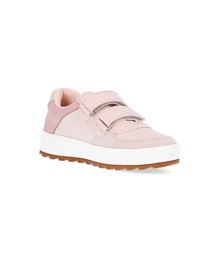 360 degree animation of product Girls pink RI velcro plimsoles frame-18