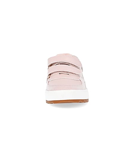 360 degree animation of product Girls pink RI velcro plimsoles frame-21