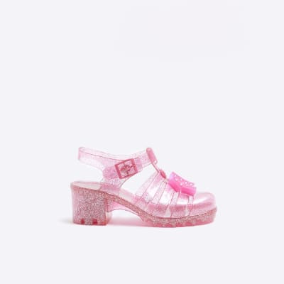 Girls heeled jelly on sale shoes