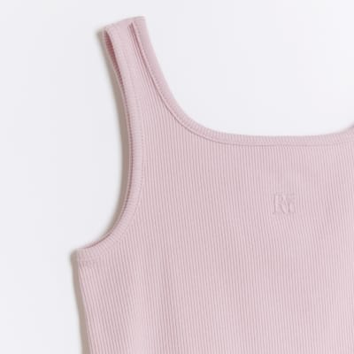 Kids Girls Childrens Neon Pink Vest Top Tank Top Fitted Age 5-13 Years