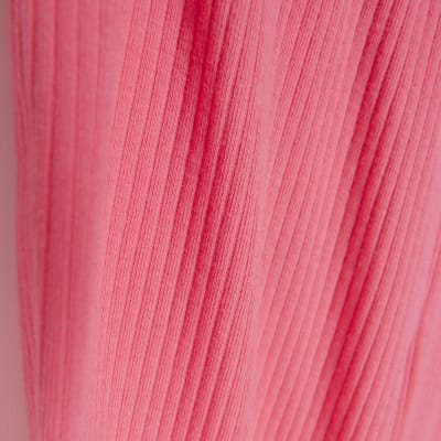 Girls pink ribbed top and cycling shorts set