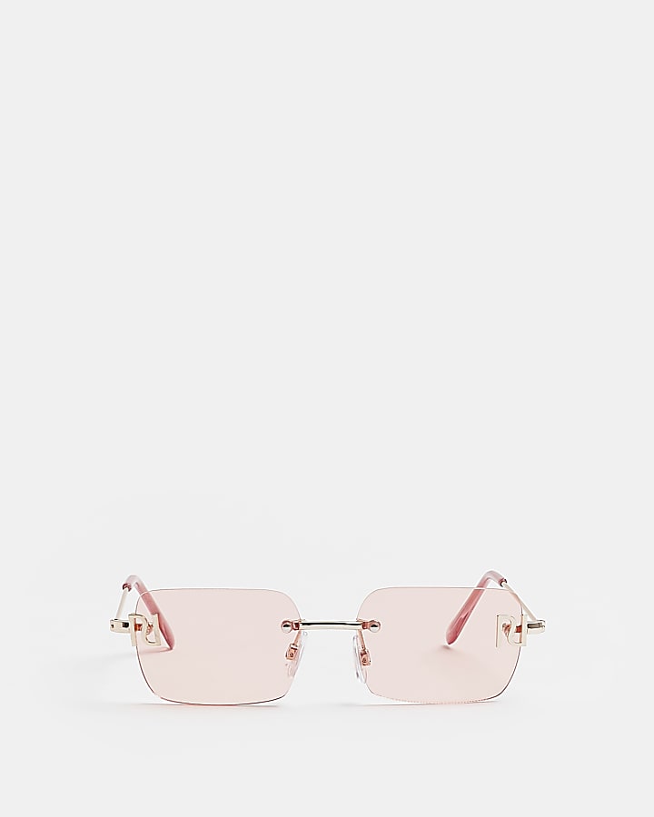 Girls pink rimless RI sunglasses