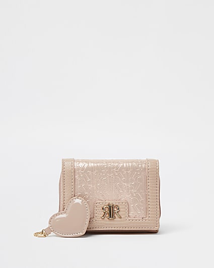 Girls pink RIR patent purse
