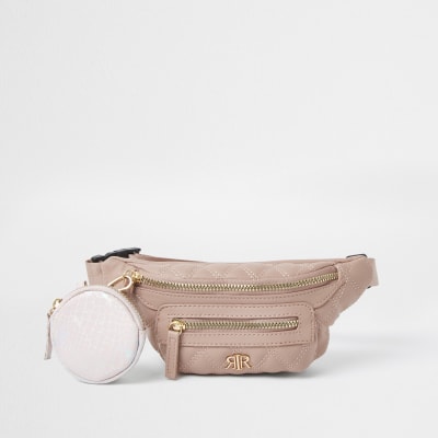 river island white bum bag