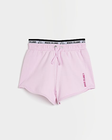 Girls pink runner shorts