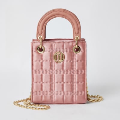 river island pink tote bag