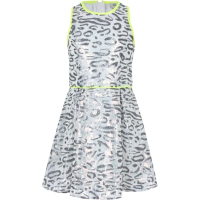 river island grey sequin dress