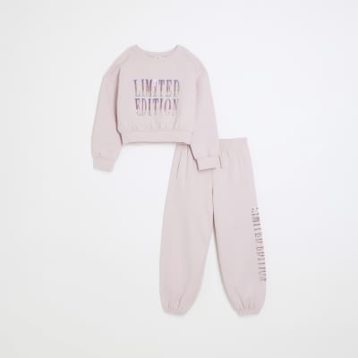 River island pink store tracksuit